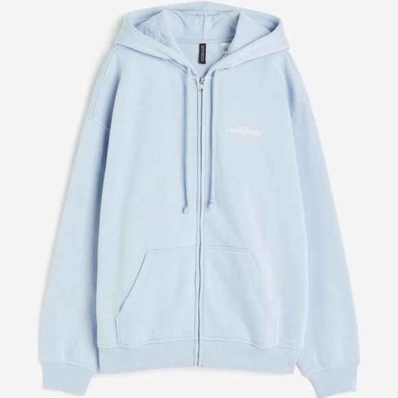 H&M Tops - Oversized Printed Hooded Jacket